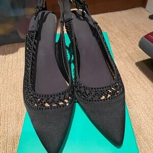 J.Renee’ Naiara black   satin heels